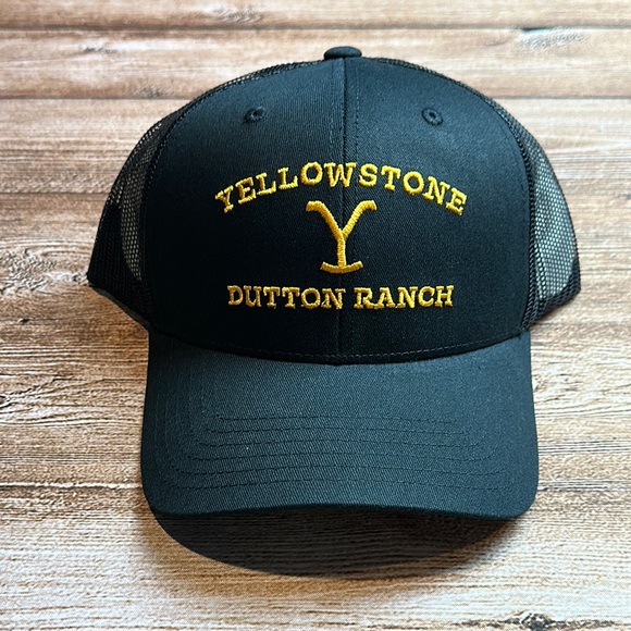 Accessories | Yellowstone Dutton Ranch Black Trucker Hat Nwt | Poshmark